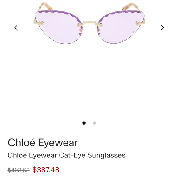 NWOT Chloe purple sunglasses